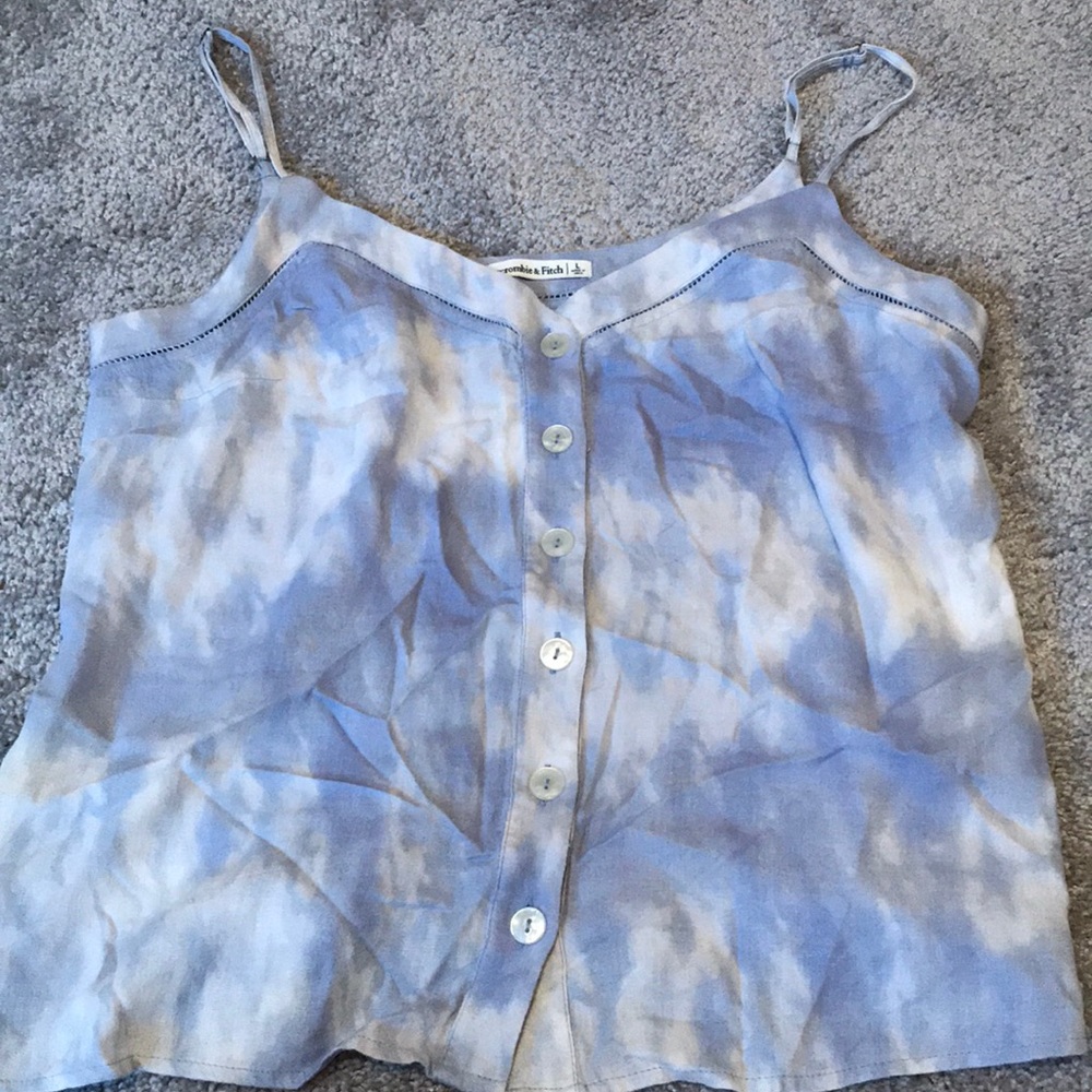 Blue Tie-Dye Tank Top